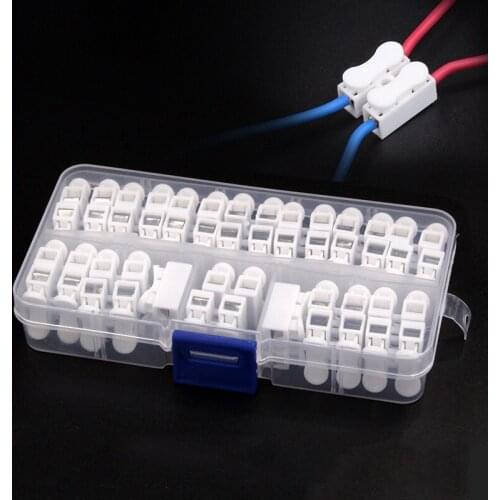CH-2 quick terminal block 26pcs connector spring push type butt terminal 2p wire connector