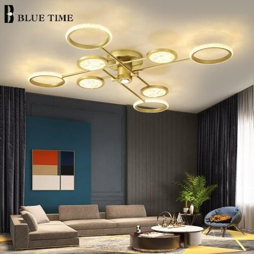 Decor LED Chandeliers Indoor Home Chandelier Lamp for Living Room Bedroom Dining Room Kitchen Light Modern Gold Lighting Lustres