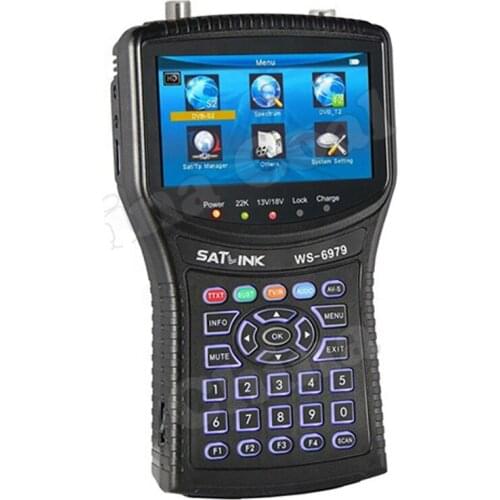 DVB-S2 & DVB-T2 Combo Digital Satellite Finder Meter with spectrum analyzer