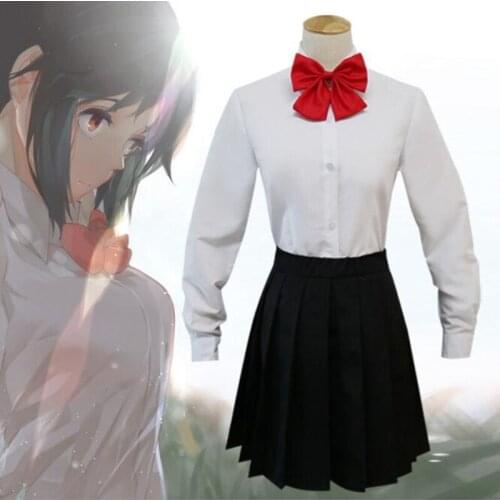 Hot sale japanese anime movie cosplay your name Miyamizu Mitsuha uniform
