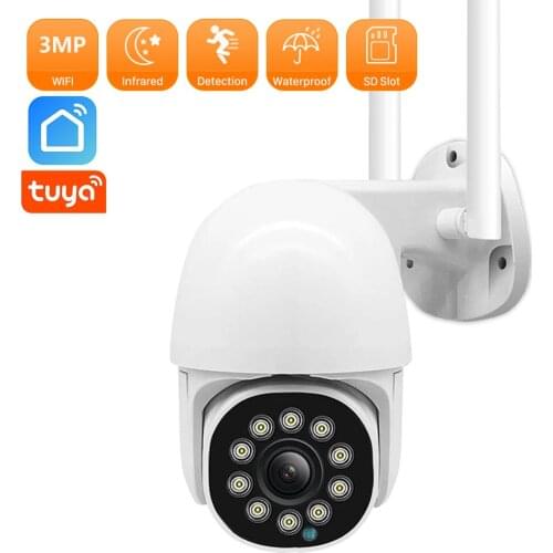 3MP Tuya PTZ IP Camera External Waterproof Motion Detection Smart Home Security Protection Video Surveillance Camera With Wifi
