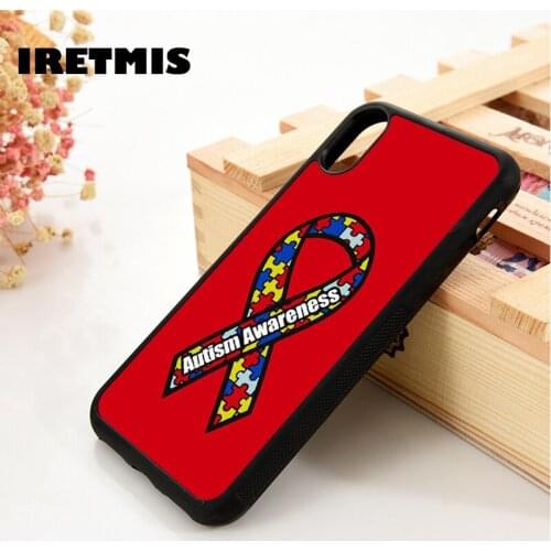 Iretmis 5 5S SE 6 6S Soft TPU Silicone phone case cover for iPhone 7 8 plus X Xs 11 Pro Max XR Autism Awareness Snap On