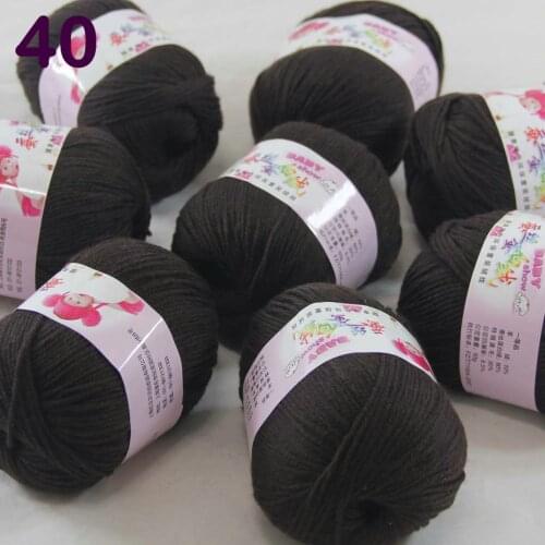 Color Optional 8 ballsX50g Cashmere Silk Velvet Children Hand Kintting Yarn Brown 18-40