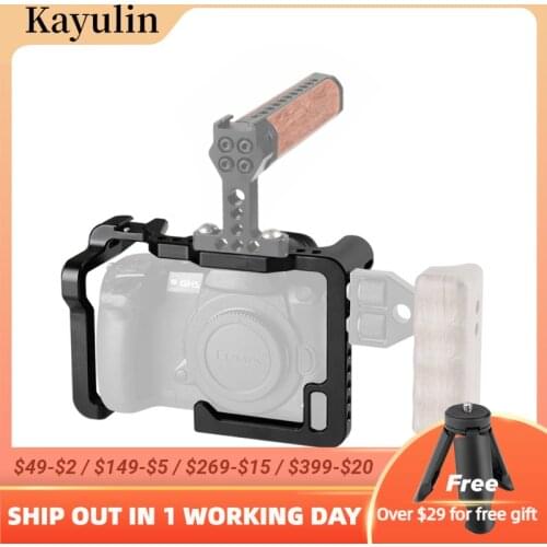 Kayulin DSLR gh5 Camera Cage Full Frame With Shoe Mount 1/4 Thread Holes for Panasonic GH5