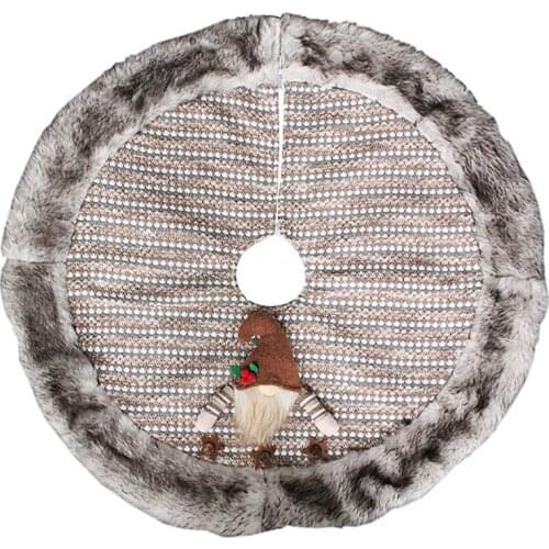 Mat Trees Skirt Floor Cover Christmas Decoration Plush Edge 80cm Easy To Install Holiday Decorations Reusable Base Carpet