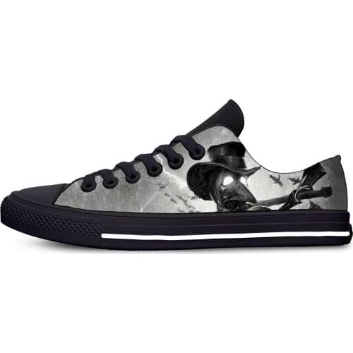 Medieval Steampunk Plague Doctor Horror Halloween Casual Cloth Shoes Low Top Lightweight Breathable 3D Print Men Women Sneakers