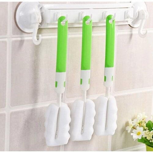 Kitchen Handle Sponge Brush Bottle Cup Glass Washing Cleaner Kitchen Cleaning Tool