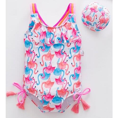 2 to 10 Years Old Girls Swimsuit UV Protection New One Piece Childrens Swimwear Printed Kids Swimming Suits Unicorn Beachwear