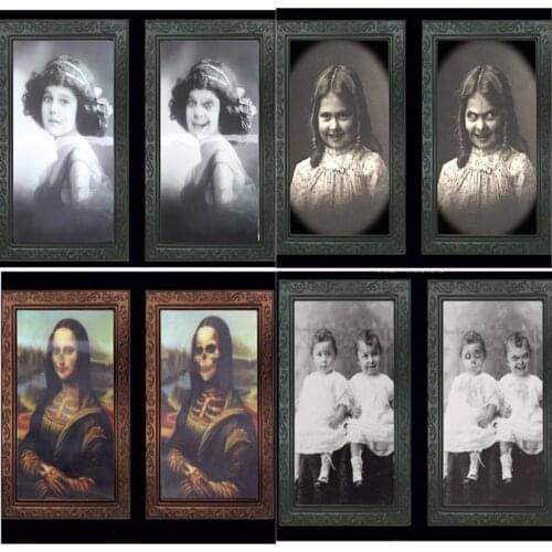 3D Lenticular ruler Ghost Picture Frame Halloween Decoration Props Horror Craft Supplies Bachelorette Party Decor