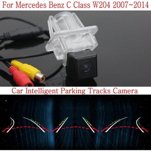 Lyudmila Car Intelligent Parking Tracks Camera FOR Mercedes Benz C Class W204 2007~2014 / HD Back up Reverse Rear View Camera