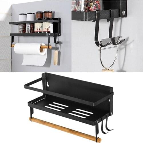 Magnetic Refrigerator Side Rack Multifunction Storage Holder Kitchen Paper Towel Shelf Rack Organizer Kitchen Accessories