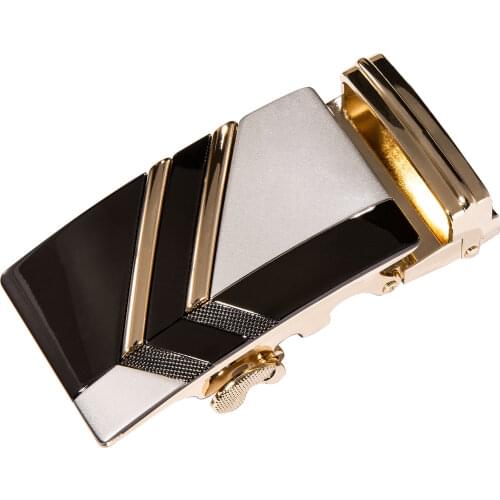 Fashion Metal Automatic Ratchet Belt Buckles For Men Leather Belt Head Plaque High Quality Slide Buckle Replacement DiBanGu