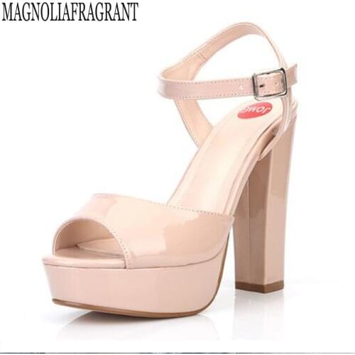 Fashion High Heels Women Sandals Open Toe Sandals Female Thick Heel Platform Summer Women Shoes Sandalias Mujer 2020 New hy74