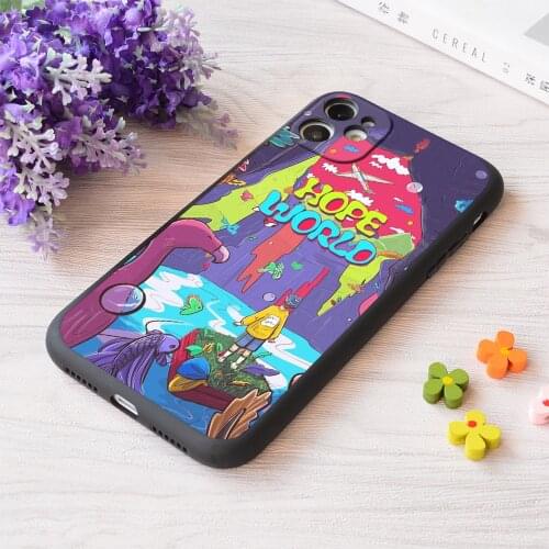 For iPhone Hope World Print Soft Matt Apple iPhone Case