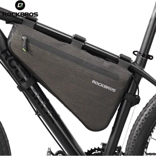 ROCKBROS Bicycle Bag Bike Frame Bags Rainproof Large Capacity Storage Triangle Pouch Waterproof Caulking Bag Pannier Accessories