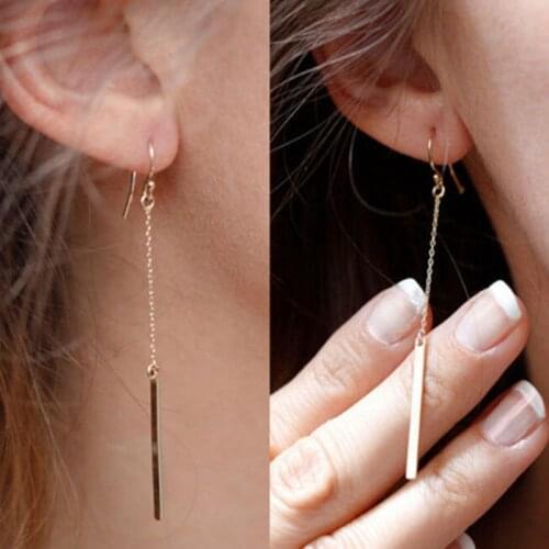 European And American Fashion Earrings Long Straight Chain Ear Hook Earrings Wholesale Trade Punk for women