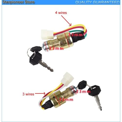 Forklift starter switch start key lock ignition switch lock JK411F three-wires four-wires Heli forklift 3 tons, 5 tons