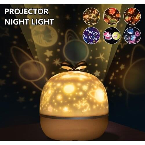 USB LED Night Light Music Starry Warm Light LED Projector Light animal world Projector Lamp Bedroom Decor Baby Night Light