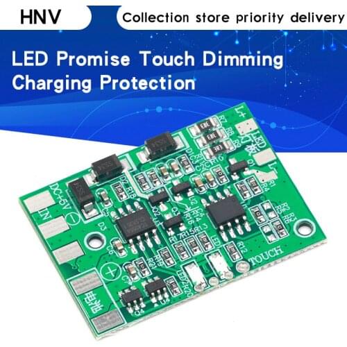 DC LED with charging protection TC4056 TP4056 touch dimming lamp control panel DIY repair general desk lamp circuit