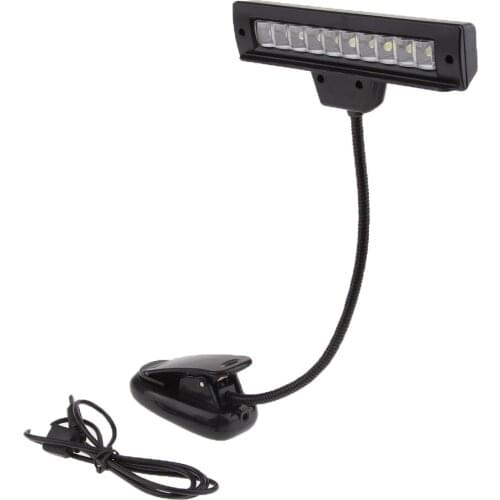 USB Rechargeable Clip-on Music Stand Light 10 Bright LED,Nightstand Lamp Desk Reading Lamp