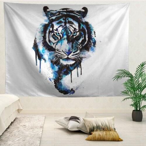 Custom High Quality Tiger Hanging Tapestry Home Party Decoration Tapestries Photo Background Cloth Table Cloth Wall Tapes