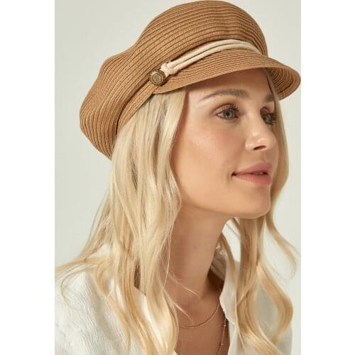 Female Sailor Straw Hat Mink