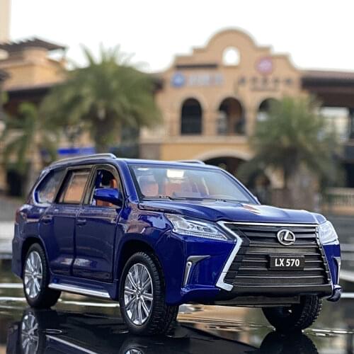 1:32 LEXUS LX570 SUV Alloy Car Model Diecasts Metal Toy Vehicles Simulation Car Model Sound and light Collection Childrens Gift