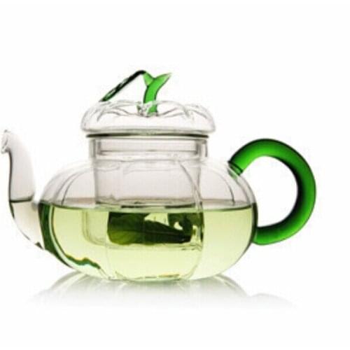 1PC 750ML Wholesale Borosilicate Glass Teapot with Strainer Glass Infuser Heatable gift teaSet Colorful Health Gift JM 1001