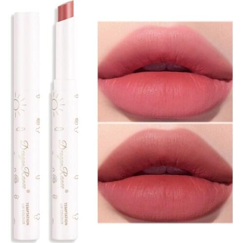 1pcs Velvet Matte Crayon Lipsticks Sexy Red Nude Lipstick Pen Waterproof Long Lasting Lip Stick Makeup Pigment Cosmetic Batom