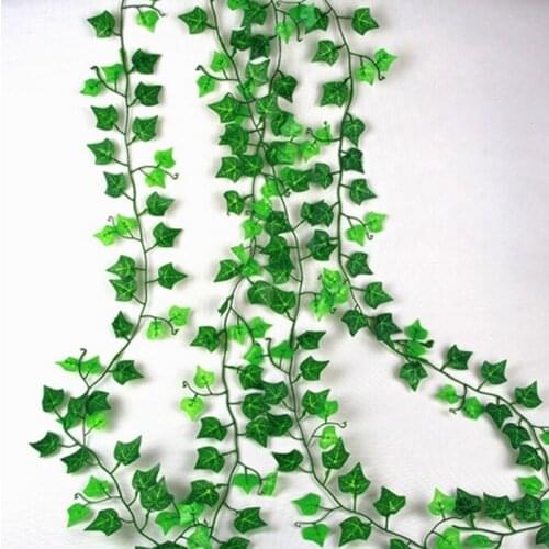 2.5m Artificial Ivy Leaf Garland Plants Vine Fake Foliage Flowers Home Decor Plastic Artificial Flower Rattan Evergreen Cirrus