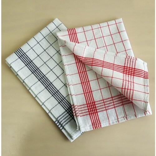 2pcs Cotton Thin Table Napkin Classic Plaids Kitchen Towel Home Textile 40x60cm 15.8"x23.6"