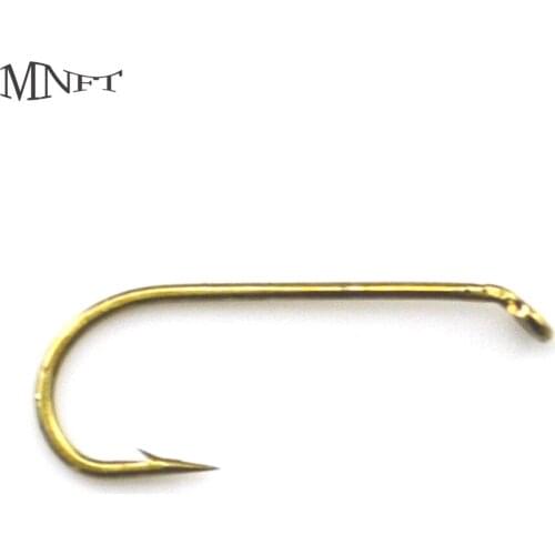 MNFT 200PCS 10# 12# Copper Color Fly Fishing Hook Sharp Fly Tying DIY Fish Hook High Carbon Steel Fresh Water Hook