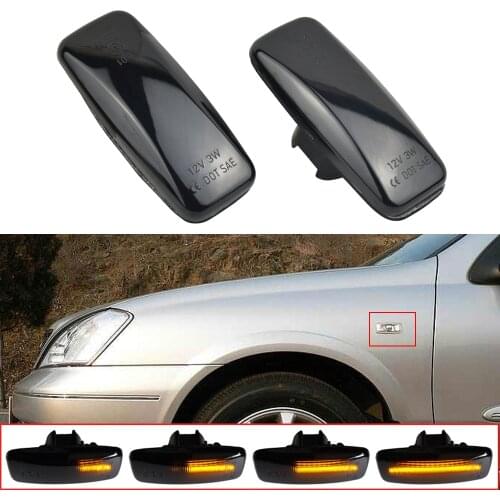 2x Dynamic LED Side Marker Light Turn Signal Repeater Lamp For Nissan Sylphy Almera Bluebird Sunny Teana J31 Murano 2006-2011