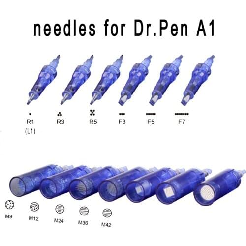50pcs Bayonet Cartridge Needles 1/3/5/7/9/12/24/36/42/nano For Electric Dr.Pen A1 Derma Pen Microblading Needles Micro Stamp