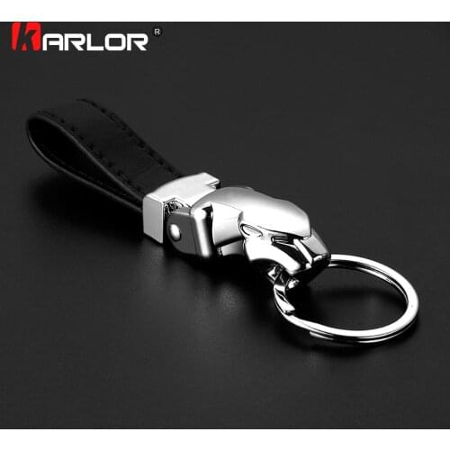 3D Zinc Alloy Leather Key Ring Fashion Auto Keychain Key Holder Car Accessories Key Chain Luxury Automobiles Car Styling Gifts