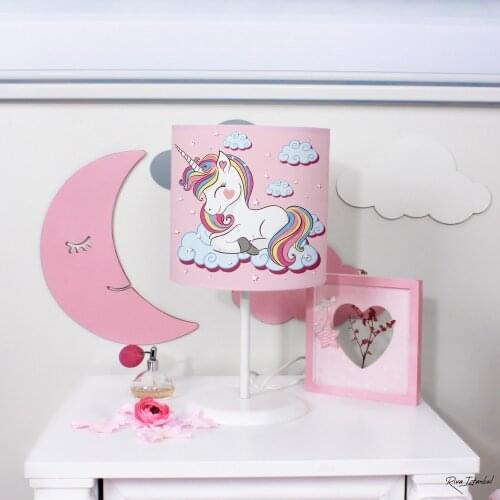 Digital Printed Kids Room Lampshade Table Lamp Night Light E27