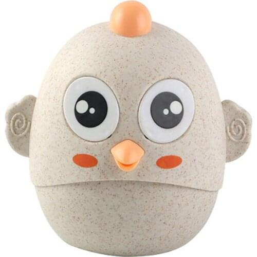 Wheat Straw Toothpick Holder Cartoon Plastic Automatic Toothpick Dispenser Box Large Capacity Toothpick Storage Organizer