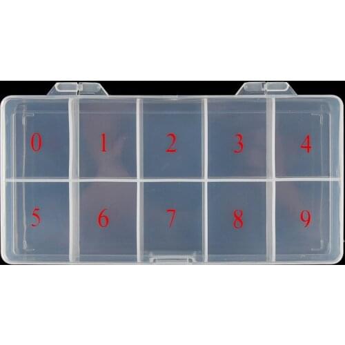 Nail Art Rhinestone Tools Jewelry Beads Display Storage Box Case Organizer Holder Clear Plastic Empty Storage Box Hot Sale