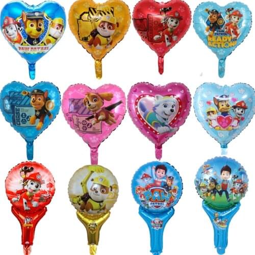 Paw Patrol Ballons Action Figures Zuma Skye Chase Ryder Rocky Marshall Model Balloon Boys Girls Birthday Deco Gift For Children
