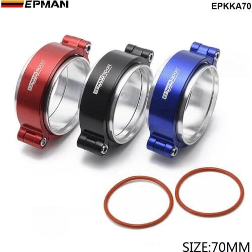 EPMAN Exhaust V-band Clamp w Flange System Assembly Anodized Clamp For 2.75" OD Turbo Exhaust Down-pipes Piping EPKKA70