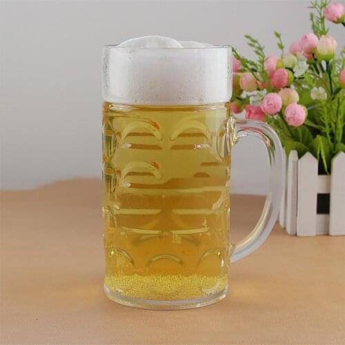 Reusable 32oz Plastic Beer Mug 1 Liter with Handles Pineapple Cup Drinks Cups Breakfast Milk Coffee Water Mug Barware Drinkware