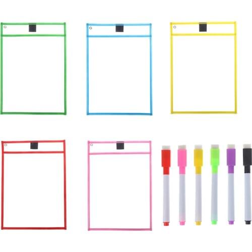 Can Be Reused With PVC Transparent Dry Brush Bag PET Writing Dry Wipe Bag Drawing Toy For Children Adult Puzzle Toys