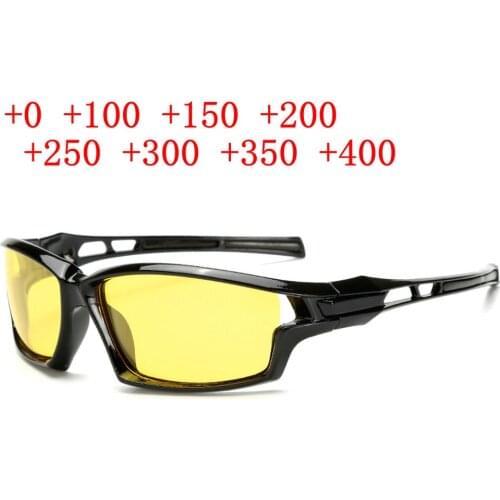 2020 New Outdoor Bifocal Reading Glasses Men Driving Night Vision Multi Focus Sports Presbyopia Hyperopia UV400 NX
