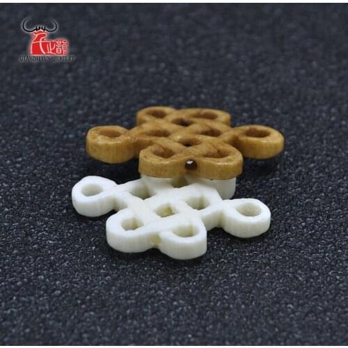 Natural yak bone carvings Classical geometric ornamentation pendant beads accessories DIY bracelet accessories