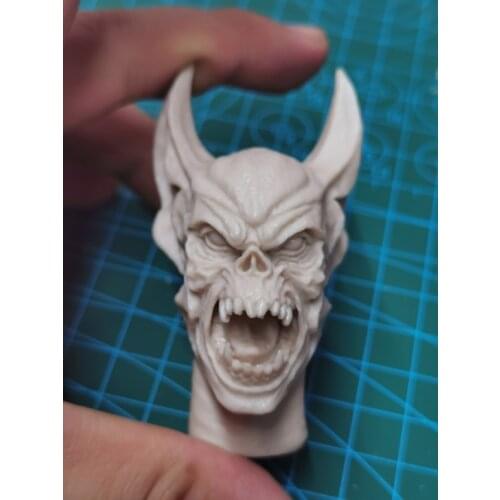 1/6 Scale Horrible Ghost Unpainted Head Model for 12''Body DIY