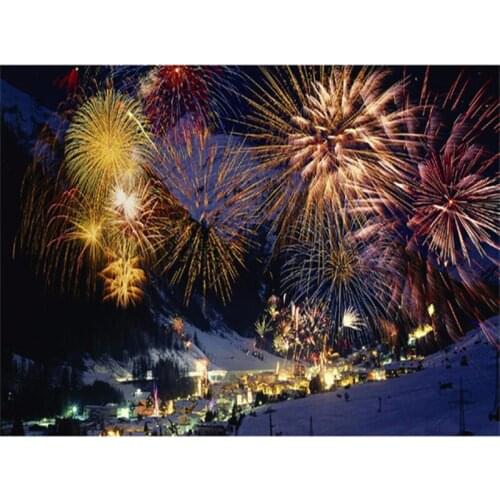 New Needlework Resin Diamond Embroidery landscape in Snow Diy embroidered with rhinestones Cross Stitch Decorations