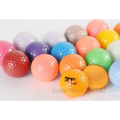 New Golf Practice 2 Layer/Two Piece Ball Sports Double Game Distance Plating Crystal Ball Mixing Competition Promote Golf Balls