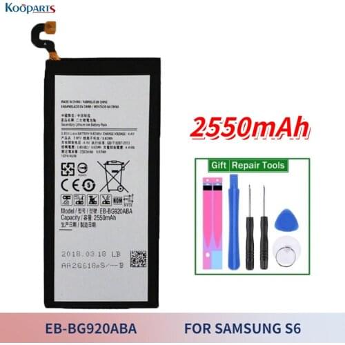 Original Battery For Samsung GALAXY S6 G9200 G9208 G9209 G920F G920I G920 G920A G920V G920T G920P EB-BG920ABE with free tools
