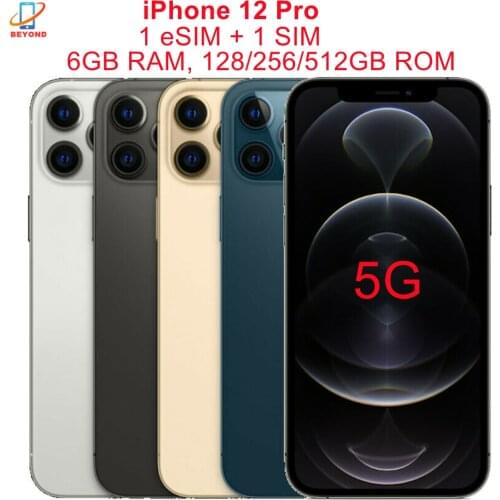 Apple iPhone 12 Pro 6.1" RAM 6GB ROM 128/256/512GB A14 Bionic IOS 12+12+12MP Face ID NFC Unlocked Genuine Original 5G Cell Phone