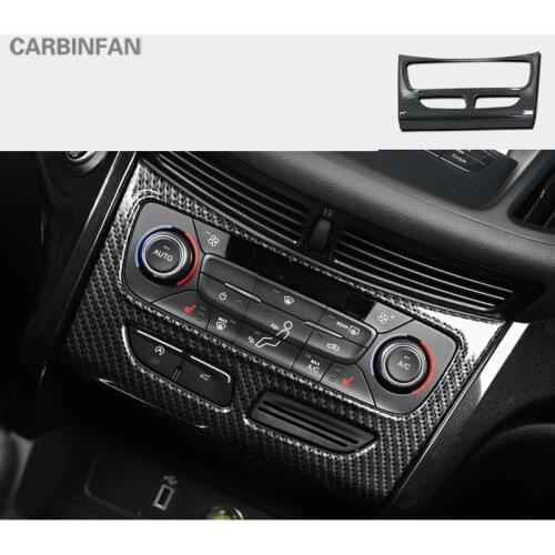 Car center Air conditioning panel decorative frame trim cover sticker car accessories For Ford Kuga Escape 2017 2018 C1181